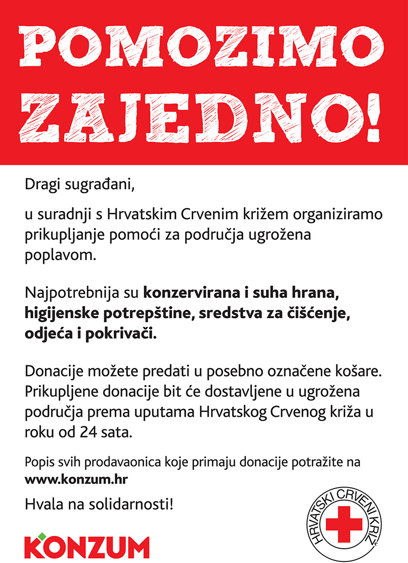 Pomozimo stanovnicima poplavljenih područja