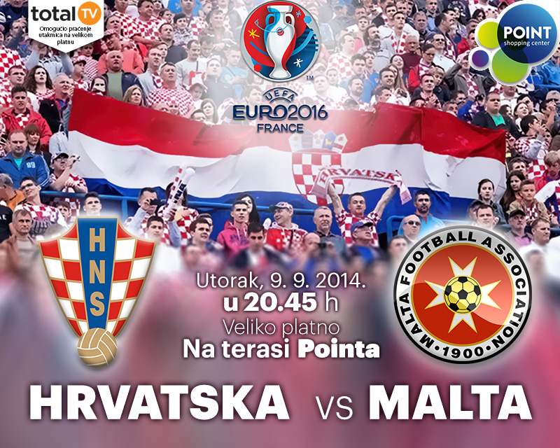 Kvalifikacijska utakmica za Euro 2016.: Hrvatska – Malta na terasi Pointa