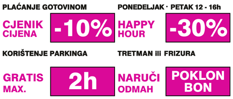 Akcijske pogodnosti u frizerskom salonu Di