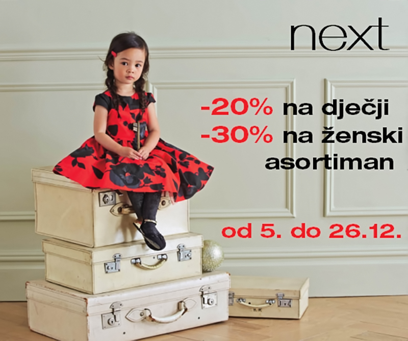 U Nextu popusti na dječji i ženski asortiman