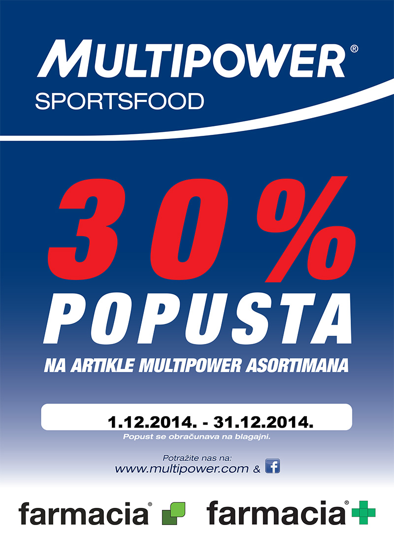 30% popusta na Multipower se nastavlja!