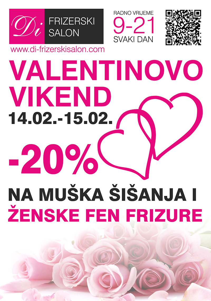 Uredite se za Valentinovo u frizerskom salonu 'DI'