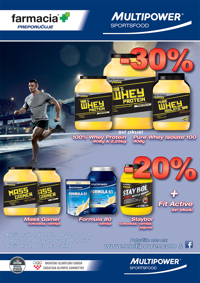 U Farmaciji od 20 do 30% popusta na odabrane Multipower proizvode