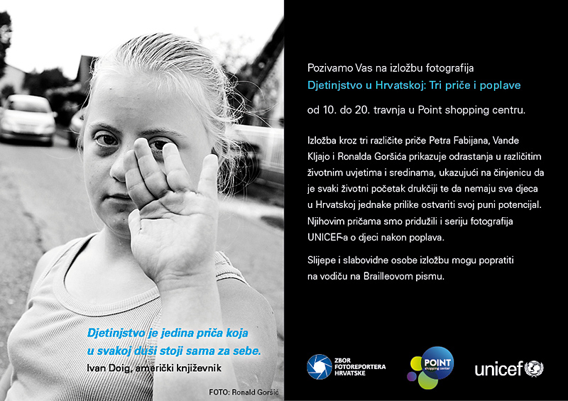 Izložba fotografija „Djetinjstvo u Hrvatskoj: Tri priče i poplave“