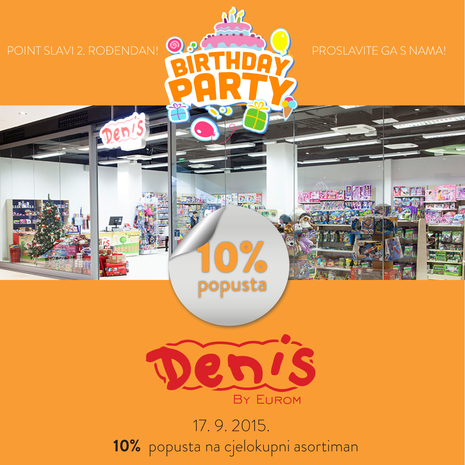 Rođendanski popust u Denisu
