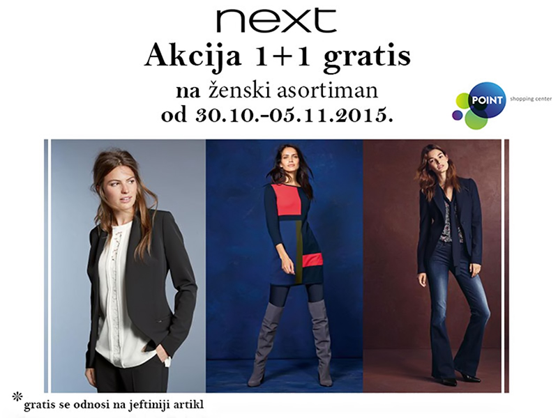 U Nextu akcija 1+1 gratis