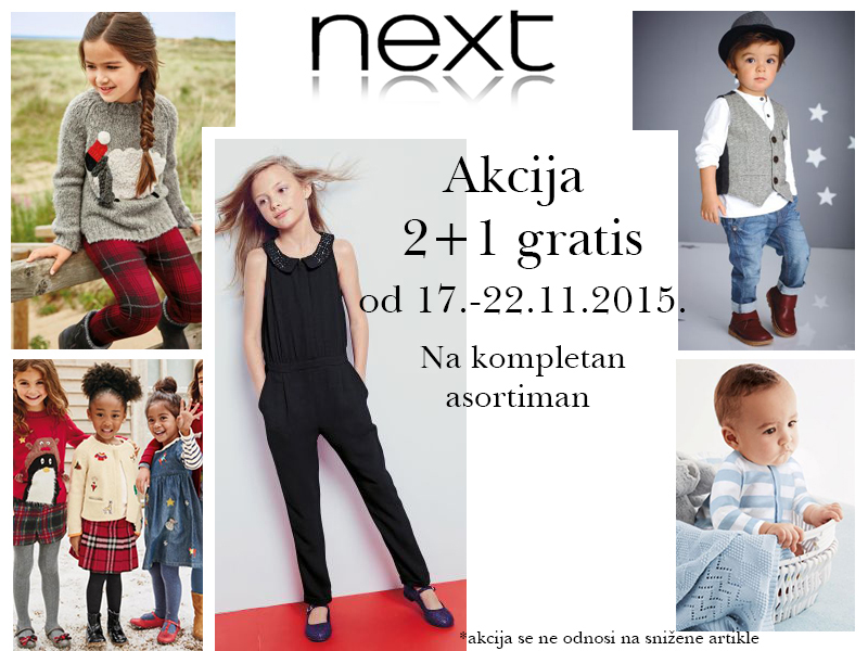 Akcija 2+1 gratis u Nextu